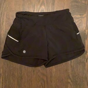 Size 7 girl Athleta Girl black athletic shorts